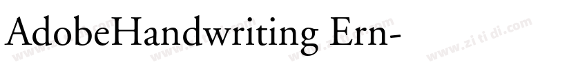 AdobeHandwriting Ern字体转换